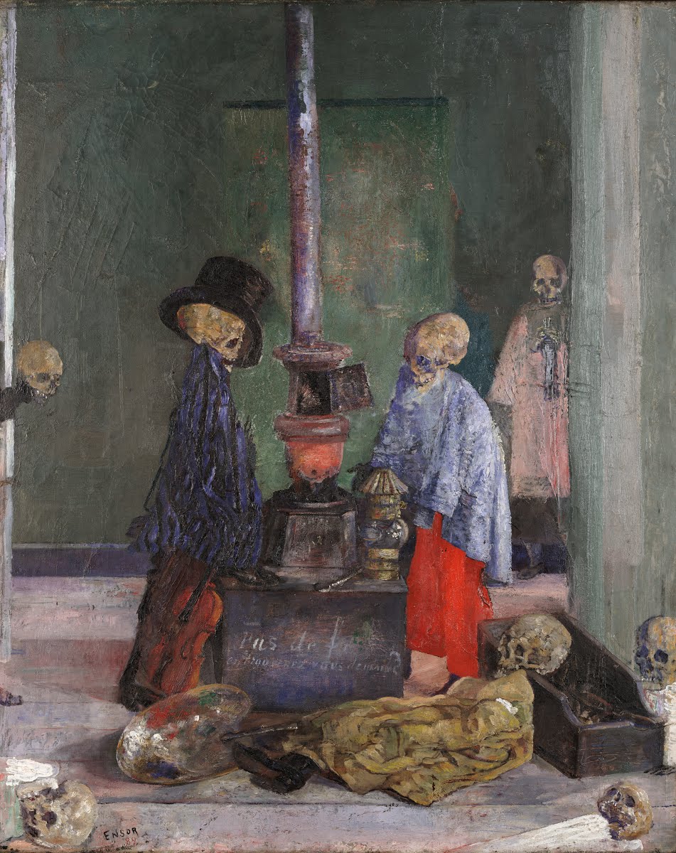 Skeletons Warming Themselves — Ensor